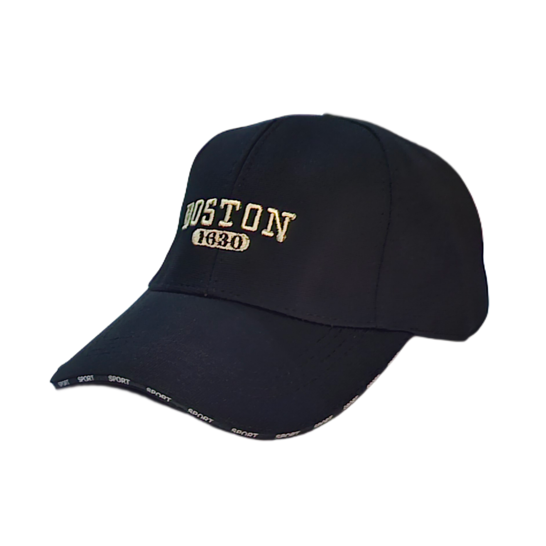 Premium Baseball Black Boston Cap